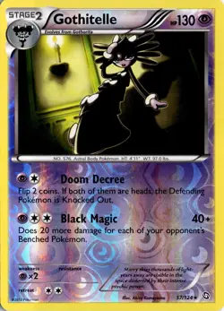 Gothitelle 57/124 Reverse Holo Dragons Exalted Pokemon Card TCG - Image 1