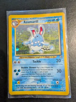 Pokemon Card – Azumarill Holo 2/111 – English Neo Genesis Set – Vintage - Image 1