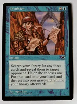 Intuition * Tempest Rare Lightly Played MTG Magic Reserved List - Image 1