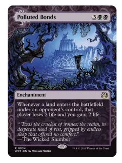 1x Polluted Bonds - Wilds of Eldraine Rare Enchantment! NM Mint - Image 1