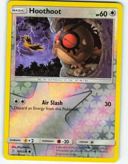 Hoothoot - Reverse Holo - 165/236 Unified Minds - Pokemon TCG - 2019 - Image 1