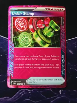 Unfair Stamp 165/167 Twilight Masquerade TWM Pokemon TCG Ace Spec NM - Image 1