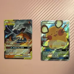 Reshiram & Charizard GX, Dedenne GX TAG TEAM Holo Lot - Pokemon TCG 2019 - Image 1