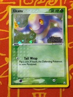 POKEMON TCG EKANS 55/109 REVERSE HOLO STAMPED NM TEAM ROCKET RETURNS - Image 1