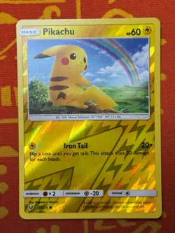 POKEMON TCG PIKACHU 28/73 REVERSE HOLO COMMON NEAR MINT SHINING LEGENDS - Image 1
