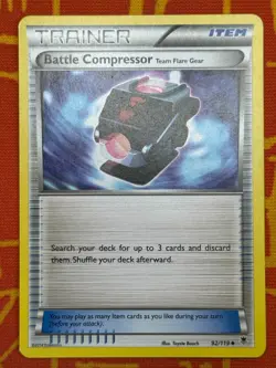 POKEMON TCG BATTLE COMPRESSOR TEAM FLARE GEAR 92/119 UNCOMMON LP PHANTOM FORCES - Image 1