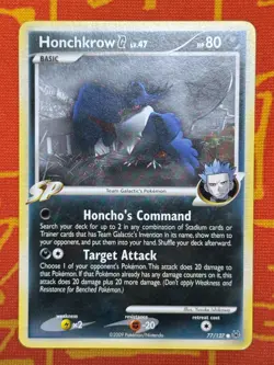 POKEMON TCG HONCHKROW G 77/127 NON HOLO COMMON LIGHT PLAY PLATINUM - Image 1
