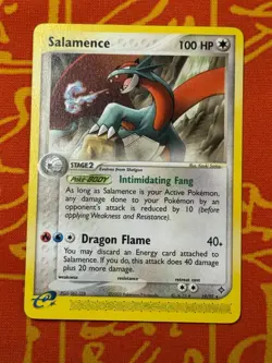 POKEMON TCG SALAMENCE 19/97 NON-HOLO RARE NEAR MINT EX DRAGON - Image 1