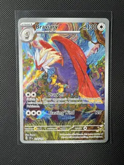 Pokemon Braviary 214/191 Sv08: Surging Sparks Illustration Rare Holo 130 HP - Image 1