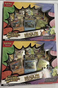 SET OF 2 | Pokemon Ascended Heroes Deluxe Pin Collection | Sealed In Box In Hand - Image 1
