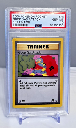 2000 POKEMON ROCKET 1ST ED #78 GOOP GAS ATTACK PSA 10 - Image 1