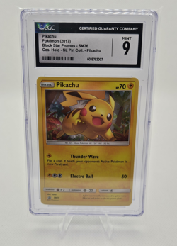 Pikachu Black Star Promos SM76 CGC 9 Cosmos Holo Promo Pokemon TCG 2017 - Image 1