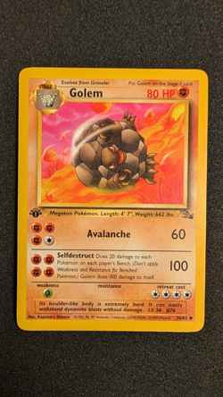 Golem - Fossil 1st Edition 36/62 - Pokemon TCG (WOTC) - MP - Image 4