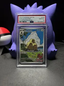2024 POKEMON SSP EN ALOLAN DUGTRIO ILLUSTRATION RARE #208/191 PSA 10 - Image 1