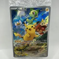 Pikachu SVP027 - Pokemon TCG Scarlet & Violet Promo Illustration Rare SEALED NM - Image 1
