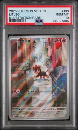 Litleo Pokemon Meg En-Mega Evolution 139/132 PSA 10 - Image 1