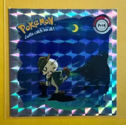 MEOWTH FORMAL GQ BOWS 1999 POKEMON ARTBOX SERIES 1 SILVER PRISM HOLO STICKERS NM - Image 1