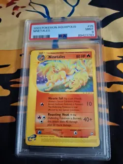 PSA 9 Pokemon Aquapolis Rare Ninetales 25/147 MINT Condition!! - Image 1