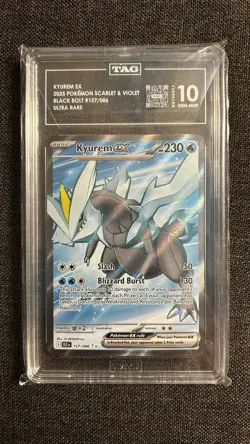 Kyurem EX 157/086 Sv: Black Bolt Ultra Rare Holo TAG Graded 10 Pokemon TCG - Image 1