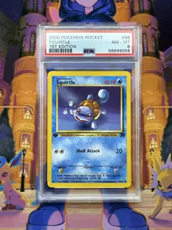 2000 POKEMON ROCKET #68 SQUIRTLE 1ST EDITION PSA 8 NM-MT - Image 3