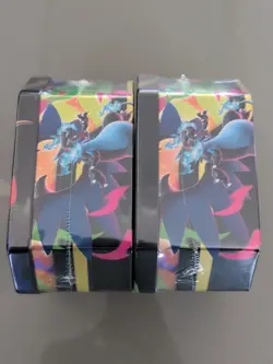 Pokemon TCG Mega Evolution Mega Charizard X ex and Y ex Promo 2 Tin Set - Sealed - Image 2
