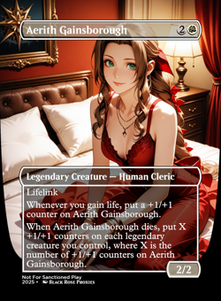 Aerith Gainsborough - MTG Anime Custom - Playtest - Image 1