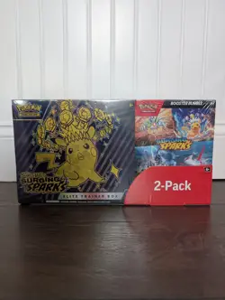 Pokemon Surging Sparks ETB & Booster Bundle Costco 2-Pack Sealed *In Hand* - Image 1