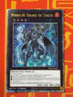 YUGIOH NUMBER 60: DUGARES THE TIMELESS QUARTER CENTURY SECRET RARE NM RA02-EN037 - Image 1