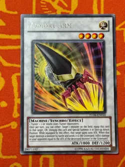 YUGIOH ARMORY ARM RARE LIGHT PLAY TU06-EN010 - Image 1