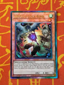YUGIOH DROLL & LOCK BIRD ULTIMATE RARE EXC RA02-EN006 ALT ART - Image 1