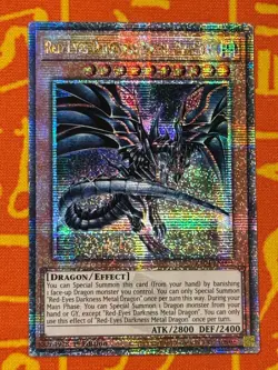 YUGIOH RED-EYES DARKNESS METAL DRAGON QUARTER CENTURY SECRET RARE RA04-EN003 - Image 1