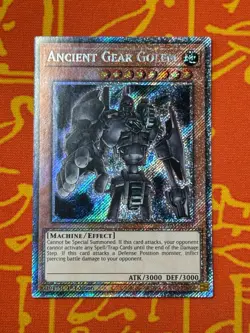 YUGIOH ANCIENT GEAR GOLEM PLATINUM SECRET RARE 1ST NM RA03-EN151 - Image 1