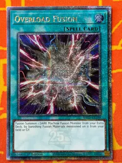 YUGIOH OVERLOAD FUSION QUARTER CENTURY SECRET RARE 1ST NM RA03-EN169 - Image 1