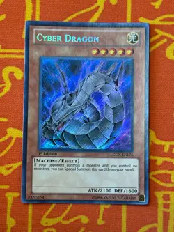 YUGIOH CYBER DRAGON SECRET RARE 1ST EDITION NM LCGX-EN176 - Image 1