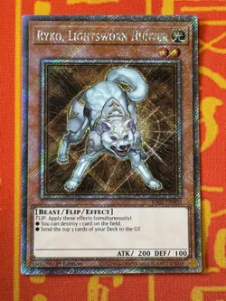 YUGIOH RYKO, LIGHTSWORN HUNTER PLATINUM SECRET RARE NM RA02-EN003 - Image 1