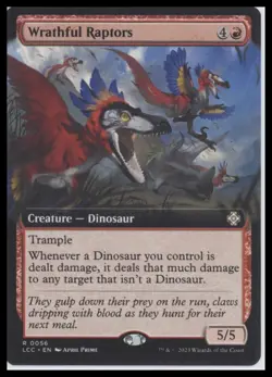 MTG Wrathful Raptors (Extended Art) Commander: The Lost Caverns of Ixalan #56 - Image 1
