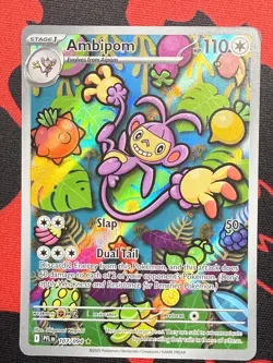 Pokemon Ambipom 107/094 Phantasmal Flames Illustration Rare Full Art Card NM - Image 1