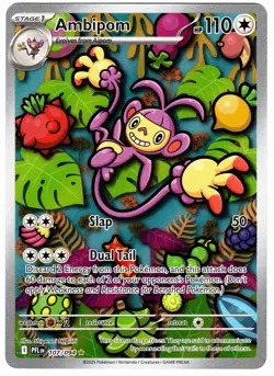 Pokemon Card AMBIPOM 107/094 Holo Illustration Rare PHANTASMAL FLAMES - Image 1