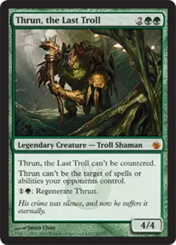 1x Thrun, the Last Troll Light Play, English Mirrodin Besieged MTG Magic - Image 1