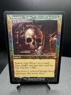 MTG Dominaria Remastered Vampiric Tutor Foil Rare Retro Frame NM - Image 1