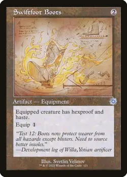 MTG Swiftfoot Boots 121 Schematic The Brothers' War Retro Artifacts - Image 1