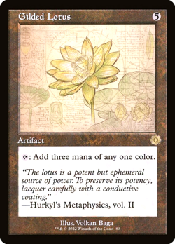 MTG Gilded Lotus 80 Rare Foil Schematic The Brothers' War Retro Artifacts - Image 1