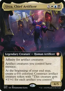 MTG Urza, Chief Artificer 49 Mythic Extended Art The Brothers' War Commander - Image 1