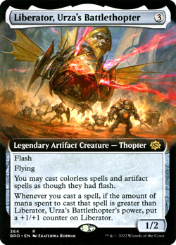 MTG Liberator, Urza's Battlethopter 364 Rare Foil Extended Art The Brothers' War - Image 1