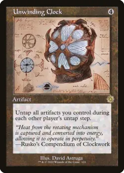MTG Unwinding Clock 124 Rare Schematic The Brothers' War Retro Artifacts - Image 1
