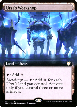 MTG Urza's Workshop 51 Rare Foil Extended Art The Brothers' War Commander - Image 1