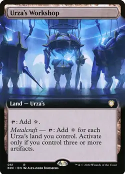 MTG Urza's Workshop 51 Rare Extended Art The Brothers' War Commander - Image 1