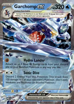 Pokemon TCG Paradox Rift #038/182 Garchomp ex - Image 1