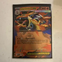Pokemon Mega Charizard Y EX 030 Me: Mega Evolution Promo Explosion Y 360HP - Image 1