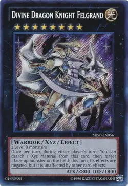 Divine Dragon Knight Felgrand Yu-Gi-Oh! SHSP-EN056 1st Secret Rare - Image 1